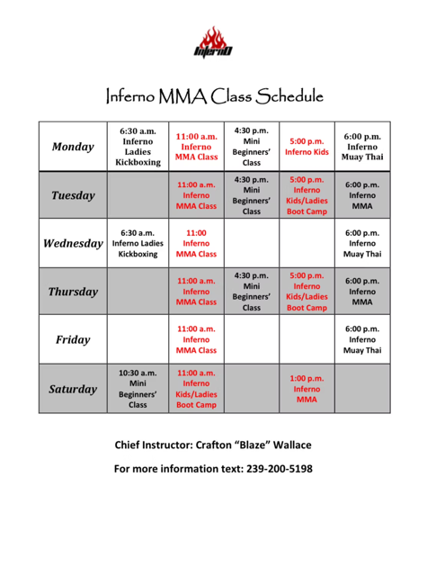 Schedule